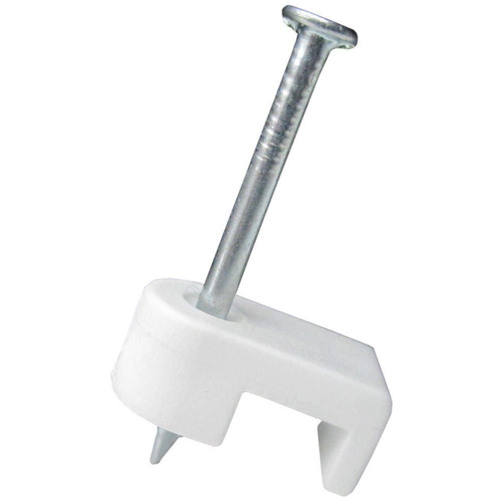 GB Gardner Bender PSW-1600T  3/16" White Plastic Staple for Low Voltage/Bell/Speaker Wire - 25 per Package