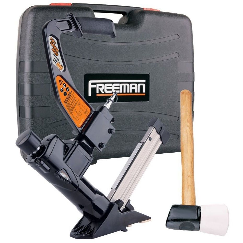 Freeman PFL618BR  3-In-1 Pneumatic Flooring Nailer and Stapler for T-Cleats, L-Cleats & Staples