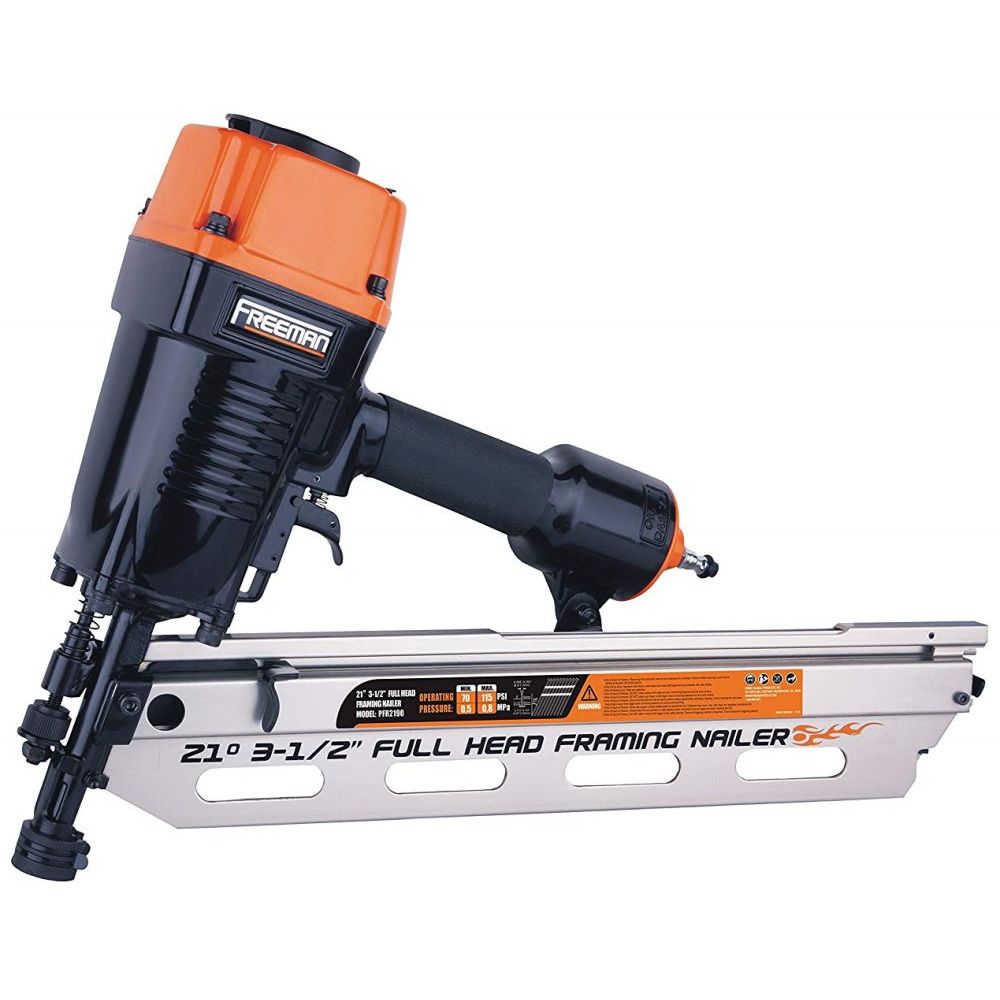 Freeman PFR2190  2" to 3-1/2" Pneumatic Full Round Head 21° Framing Nailer