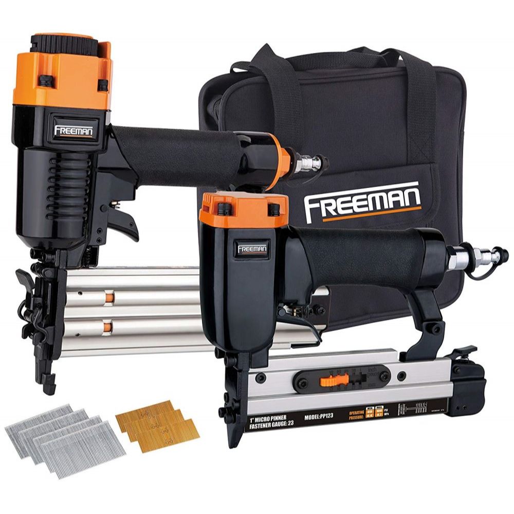 Freeman PPPBRCK  2-Piece Brad/Pinner Kit with Nails and Canvas Storage Bag