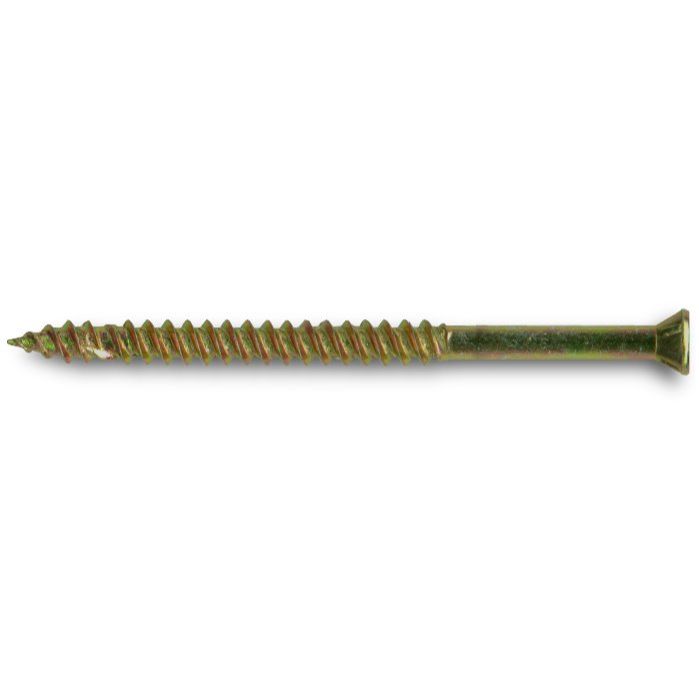 Fastap B225TT  #7 x 2-1/4" Trimtite Self Drilling Wood Finishing Screws with Yellow Zinc Finish - Square Drive Head 100 per Package