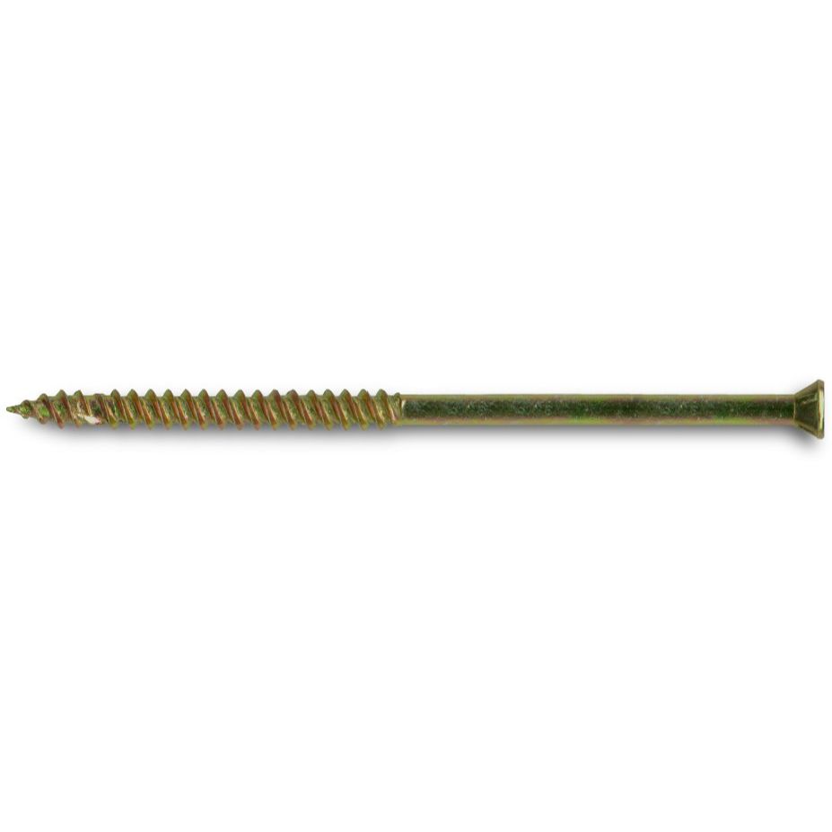 Fastap HB300TT  #8 x 3" Trimtite Self Drilling Wood Finishing Screws with Yellow Zinc Finish - Square Drive Head 50 per Package