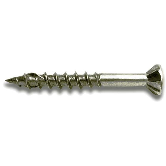 Fastap Tech7 SS134SQ  #8 x 1-3/4" Stainless Steel Self Drilling Wood Screws - Square Drive Head 65 per Package