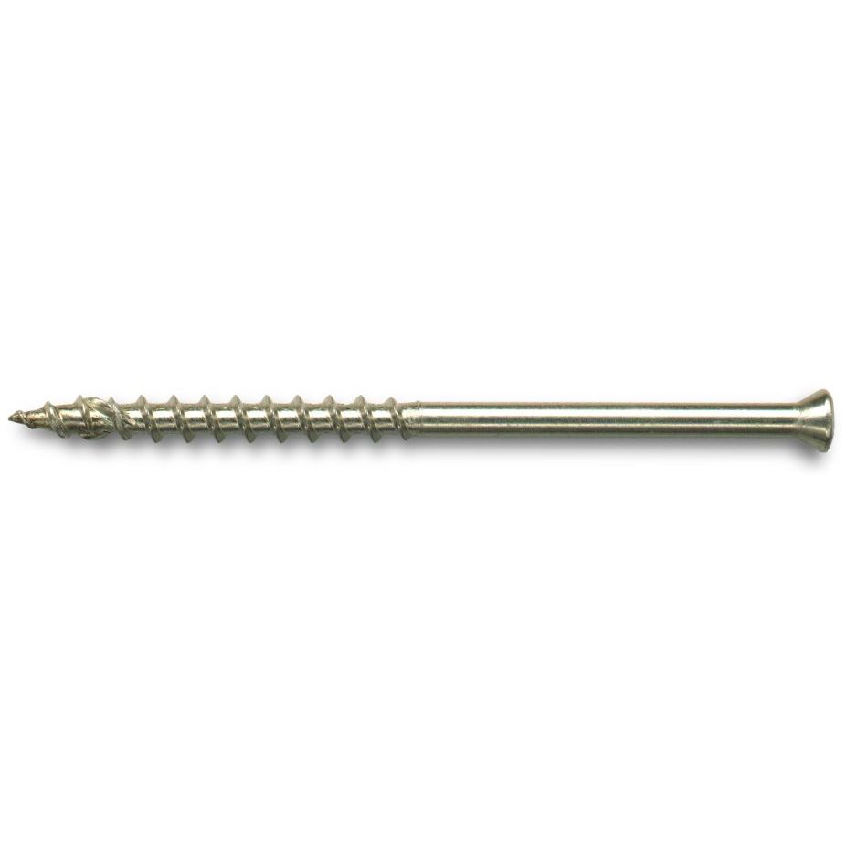 Fastap Tech7 SS300TTSQ  #8 x 3" Trimtite Stainless Steel Self Drilling Wood Finishing Screws - Square Drive Head 40 per Package
