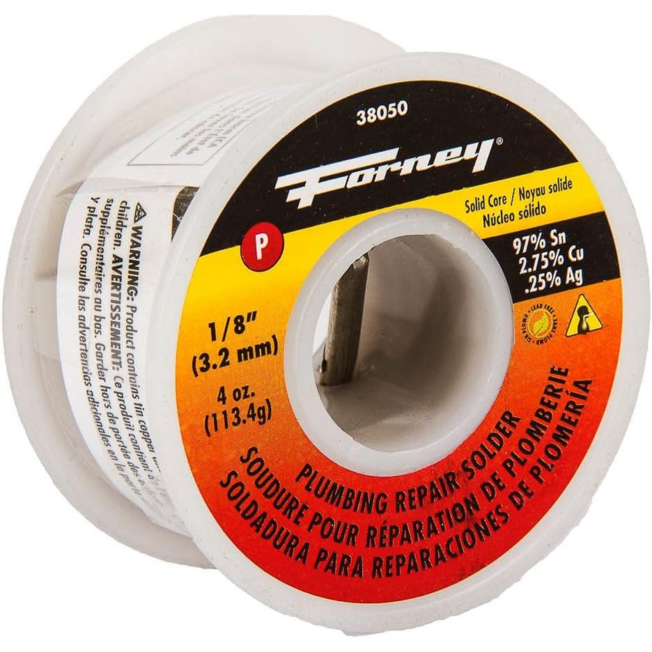 Forney 38051 1/8" Lead-free Plumbing Repair Solder 8oz Forney 38051 1/8" Lead-free Plumbing Repair Solder 8oz