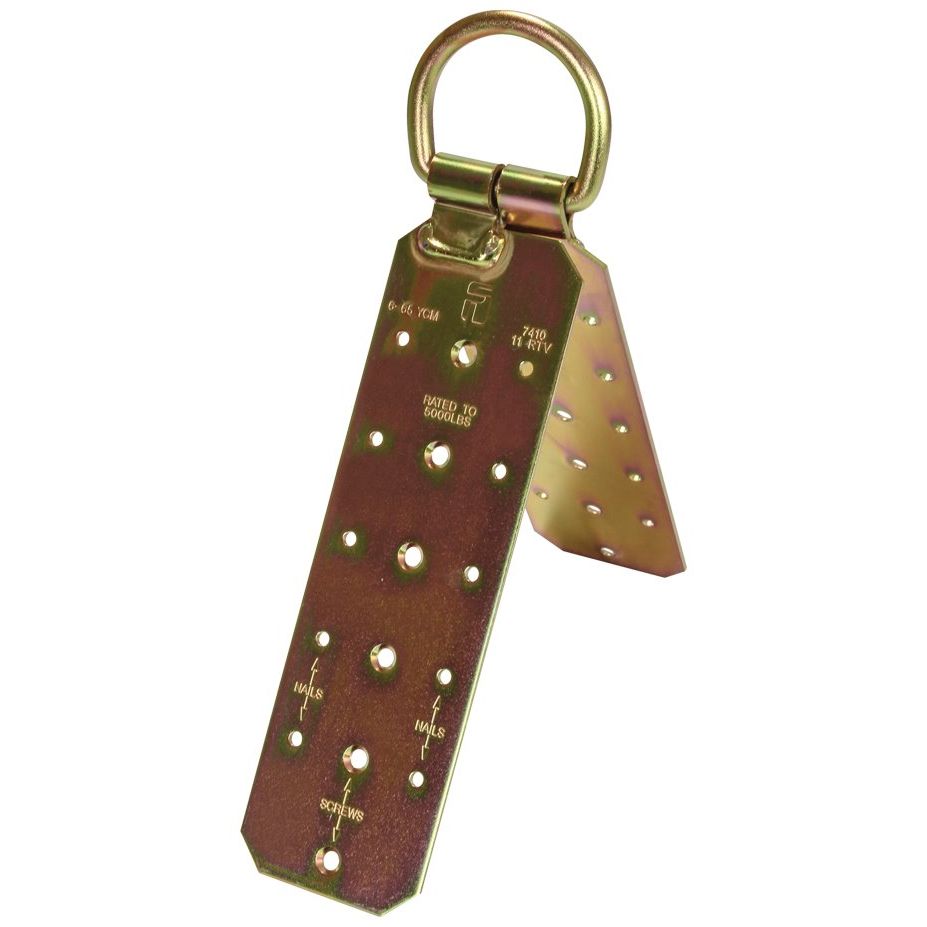 FallTech 7410  Temporary Reusable Hinged Wood Roof Anchor with Nails