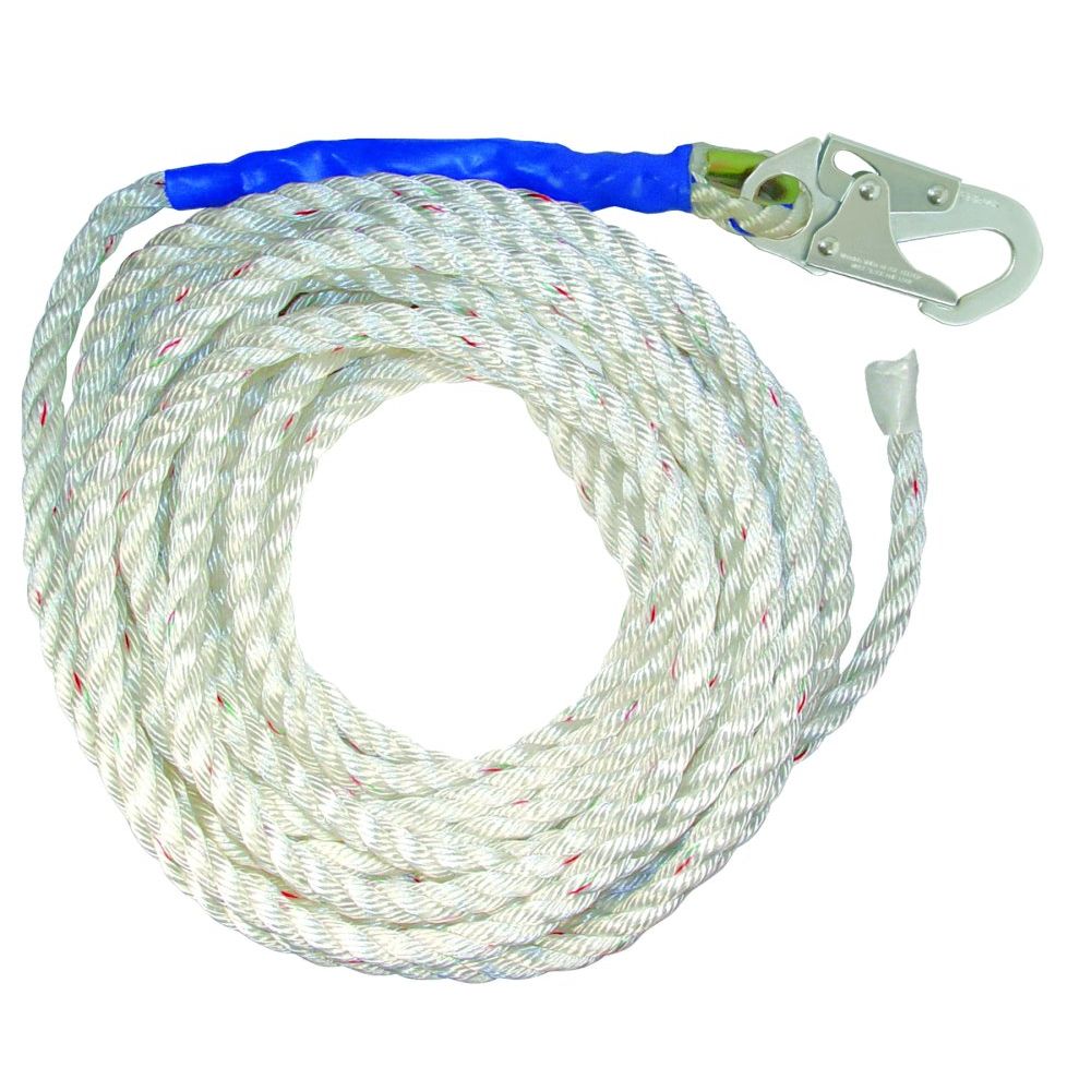 FallTech 8150T  50-Feet Vertical Lifeline With 1 Snap Hook and Taped-End