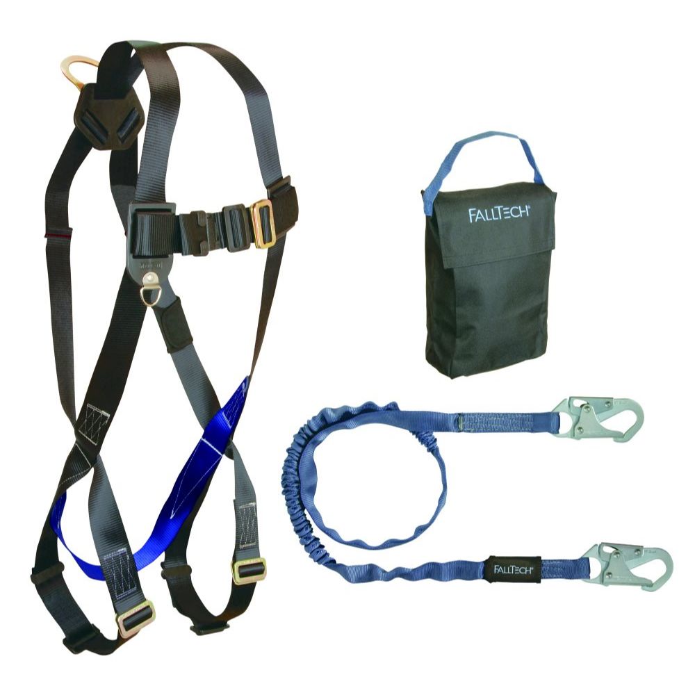 FallTech KIT072595P  Carry Kit - 7007 Harness, 8259 Lanyard With 5005P Storage Bag