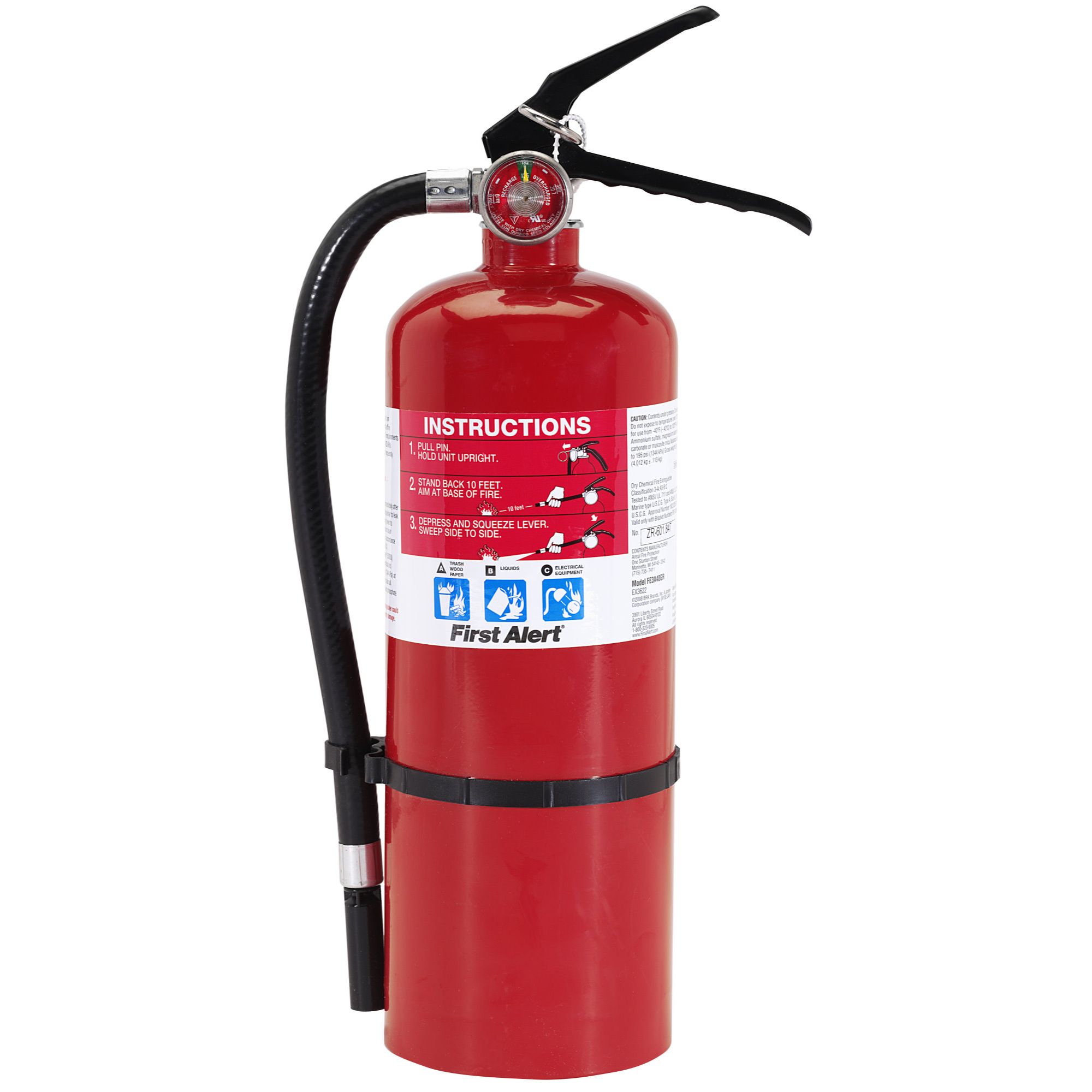 First Alert PRO5  3-A:40-B:C Heavy Duty Plus 5-lb Fire Extinguisher - Rechargeable