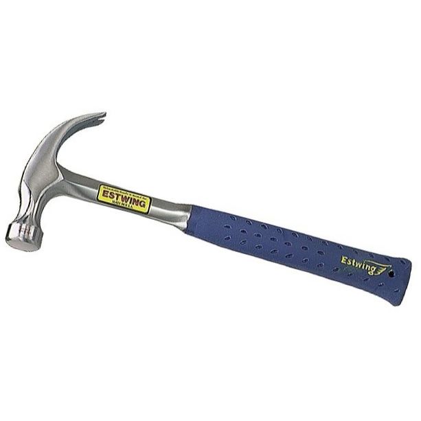 Estwing E3-16C 16oz Nylon-Vinyl Grip Claw Hammer Smooth Face 13" Length Estwing E3-16C 16oz Nylon-Vinyl Grip Claw Hammer Smooth Face 13" Length