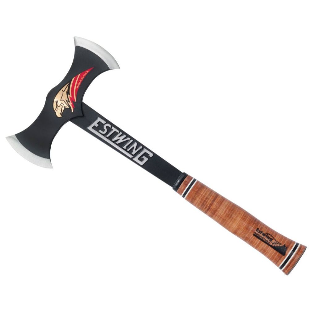Estwing EDBA  38 oz Leather Black Eagle Double Bit Axe