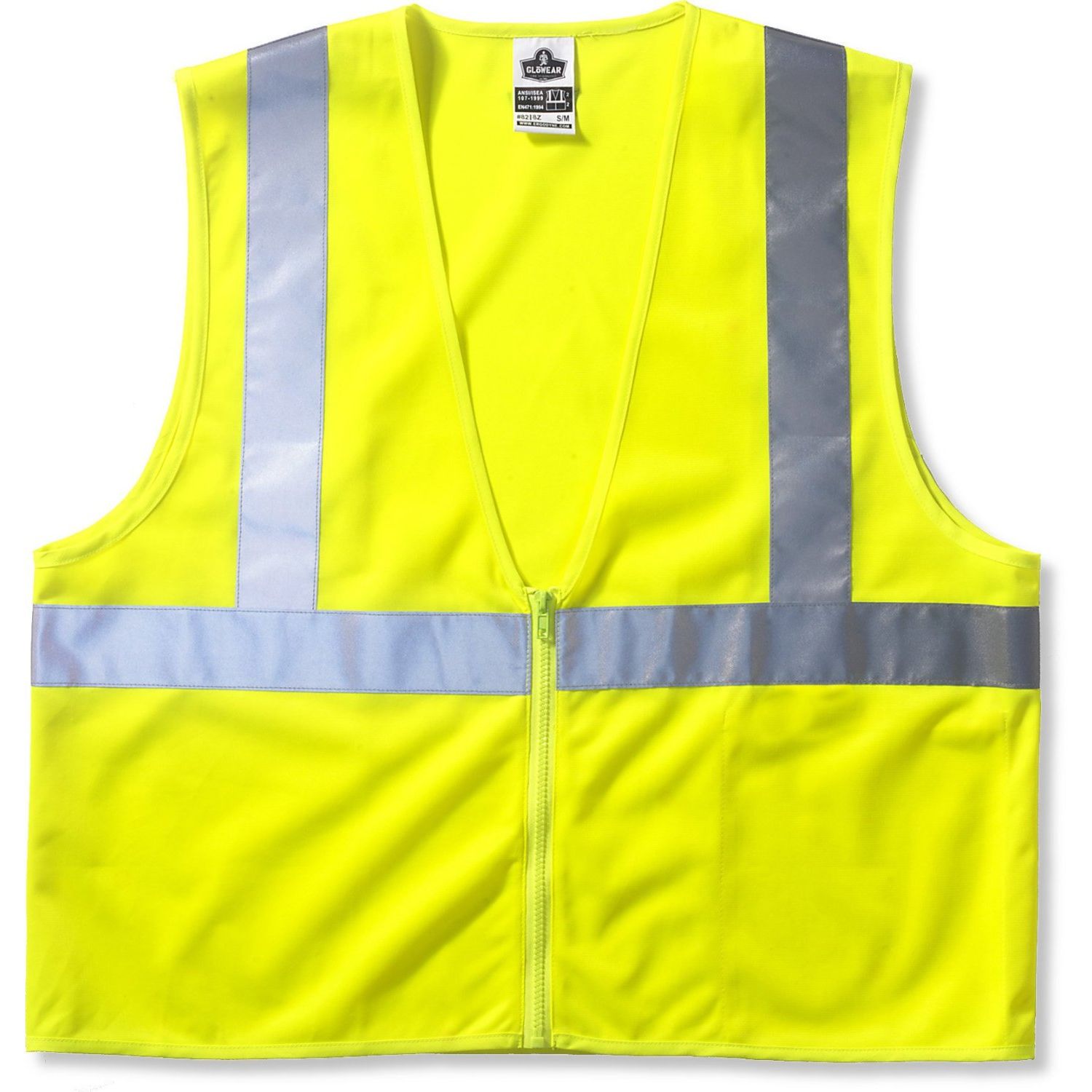 GloWear 8210Z  Class 2 Lime Economy Vest - Small/Medium (21053)