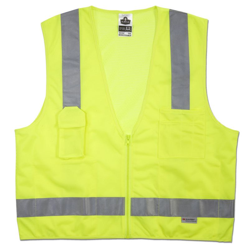 GloWear 8250Z  Class 2 Surveyors Safety Vest - Lime - S/M (21423)