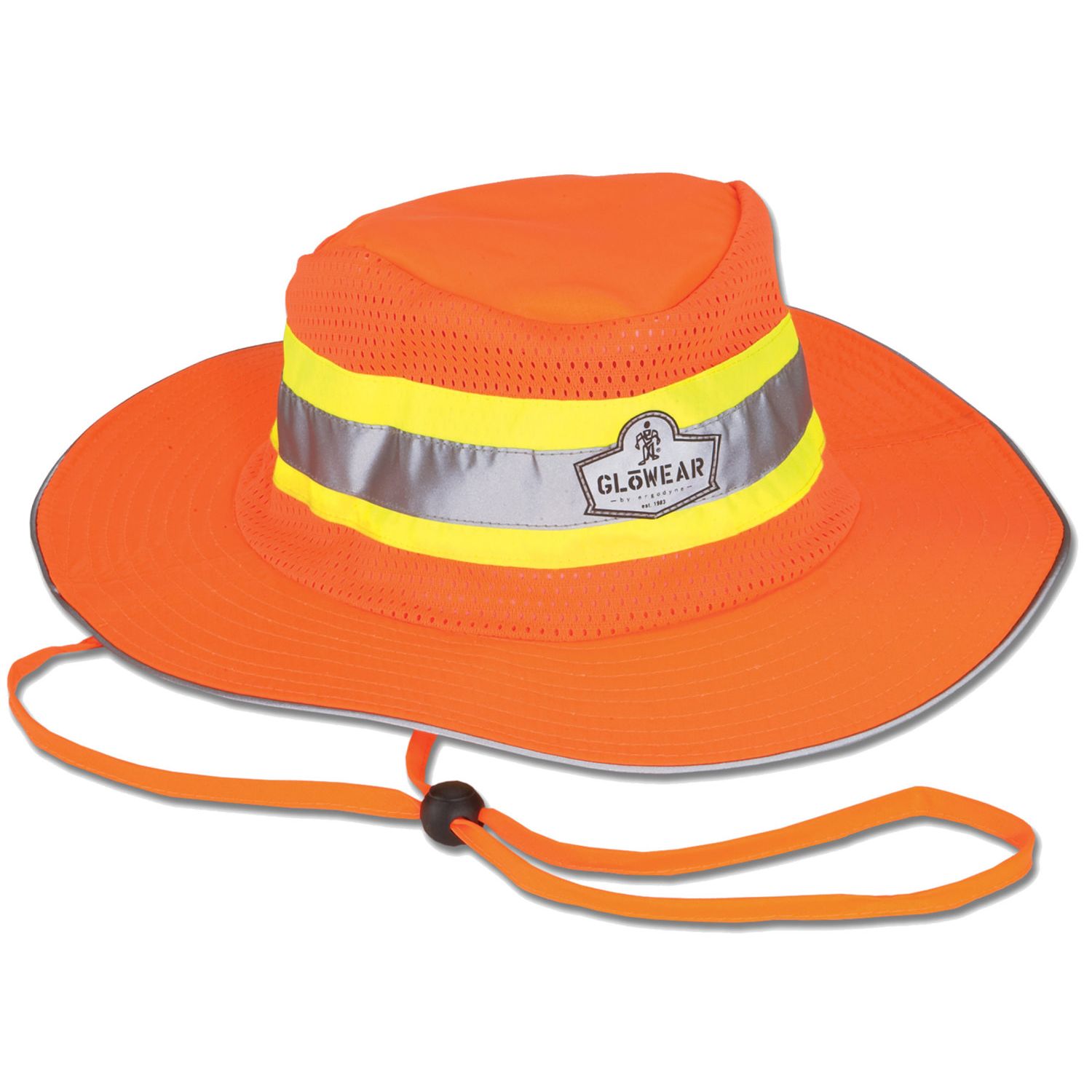GloWear 8935  Class Headwear Hi-Vis Ranger Hat with Reflective Stripe - Orange - Small/Medium (23257)