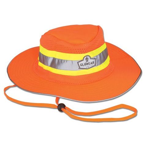 GloWear 8935  Class Headwear Hi-Vis Ranger Hat with Reflective Stripe - Orange - Large/X-Large (23258)