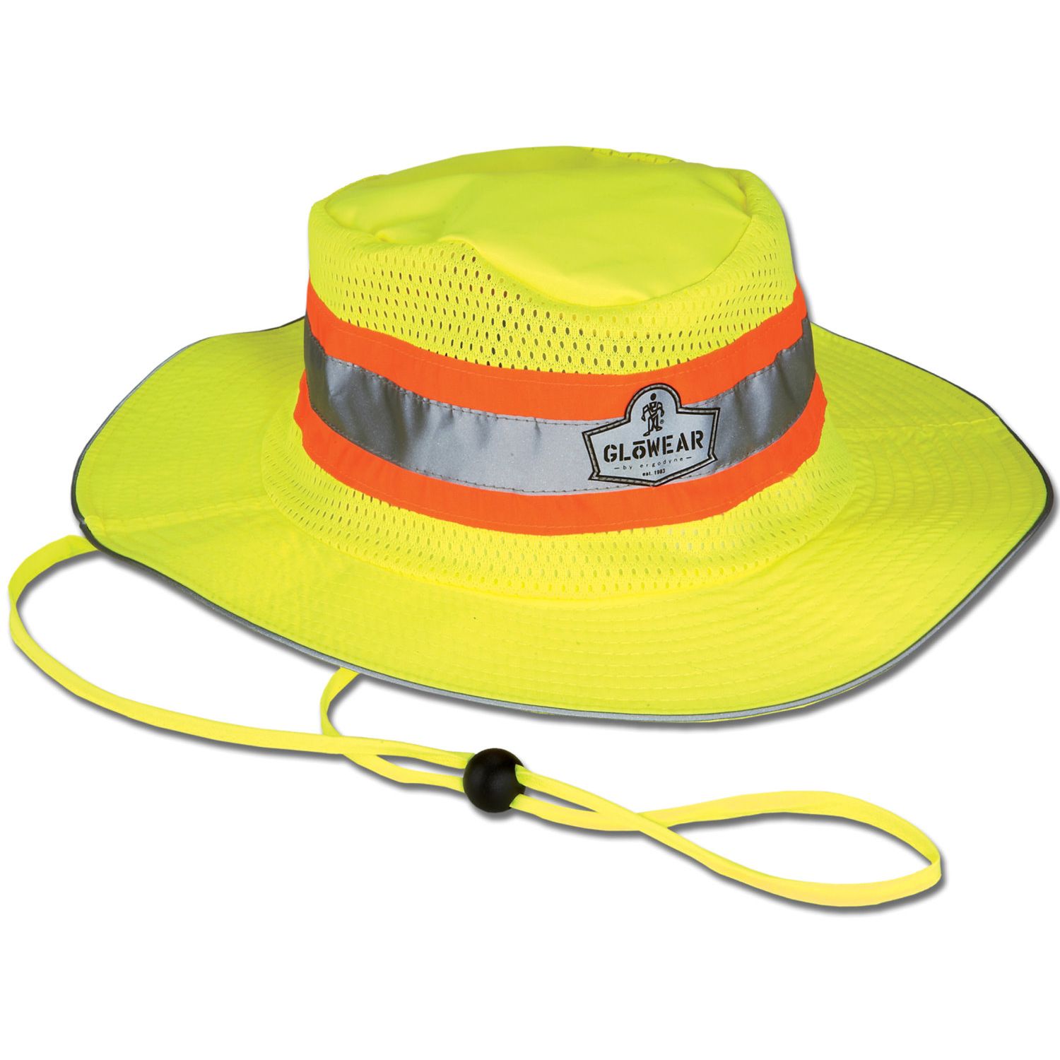 GloWear 8935  Class Headwear Hi-Vis Ranger Hat with Reflective Stripe - Lime - Large/X-Large (23260)