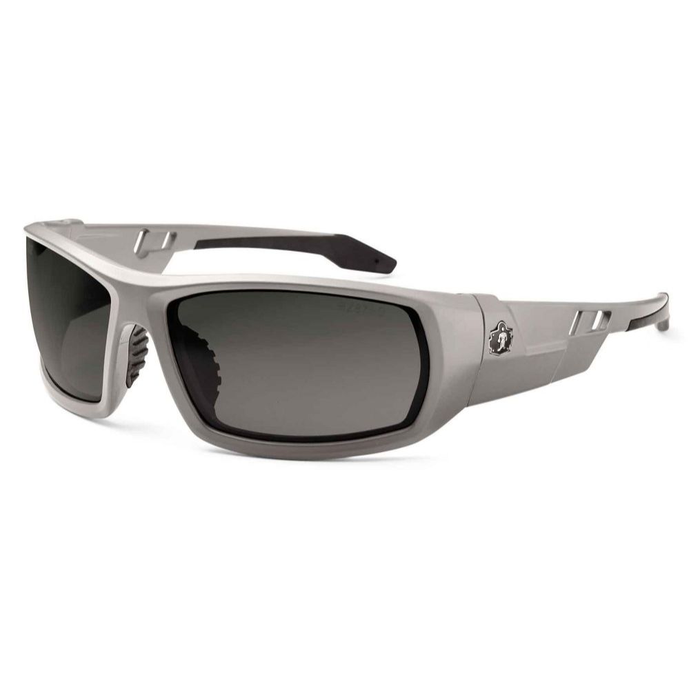 Skullerz 50130E Odin Safety Glasses Matte Gray Frame Sunglasses - Smoke Lens