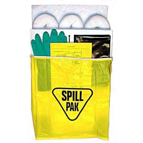 EnviroMet SP-2U  Economy Universal Spill Kit with Water-Resistant Yellow Plastic Bag