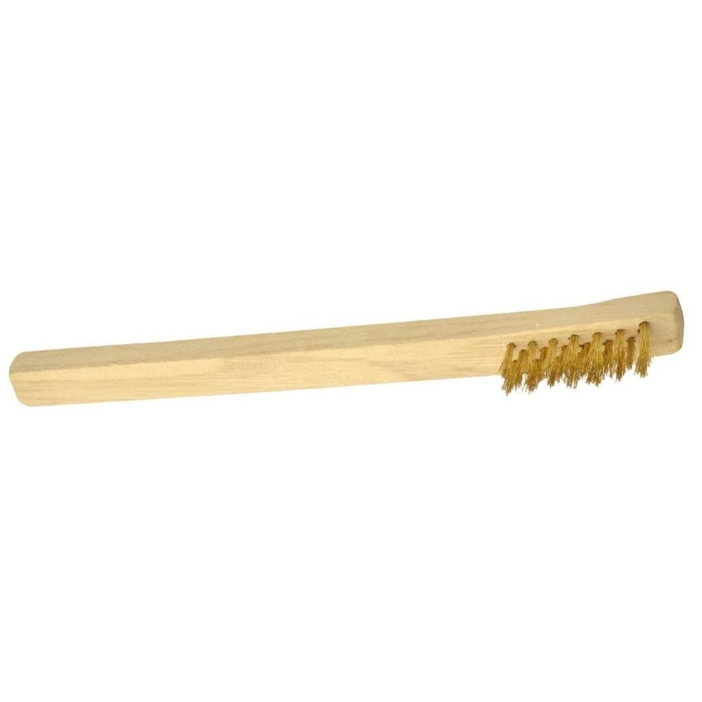 Enkay 1660-C  Brass Mini Wire Brush with Harwood Handle