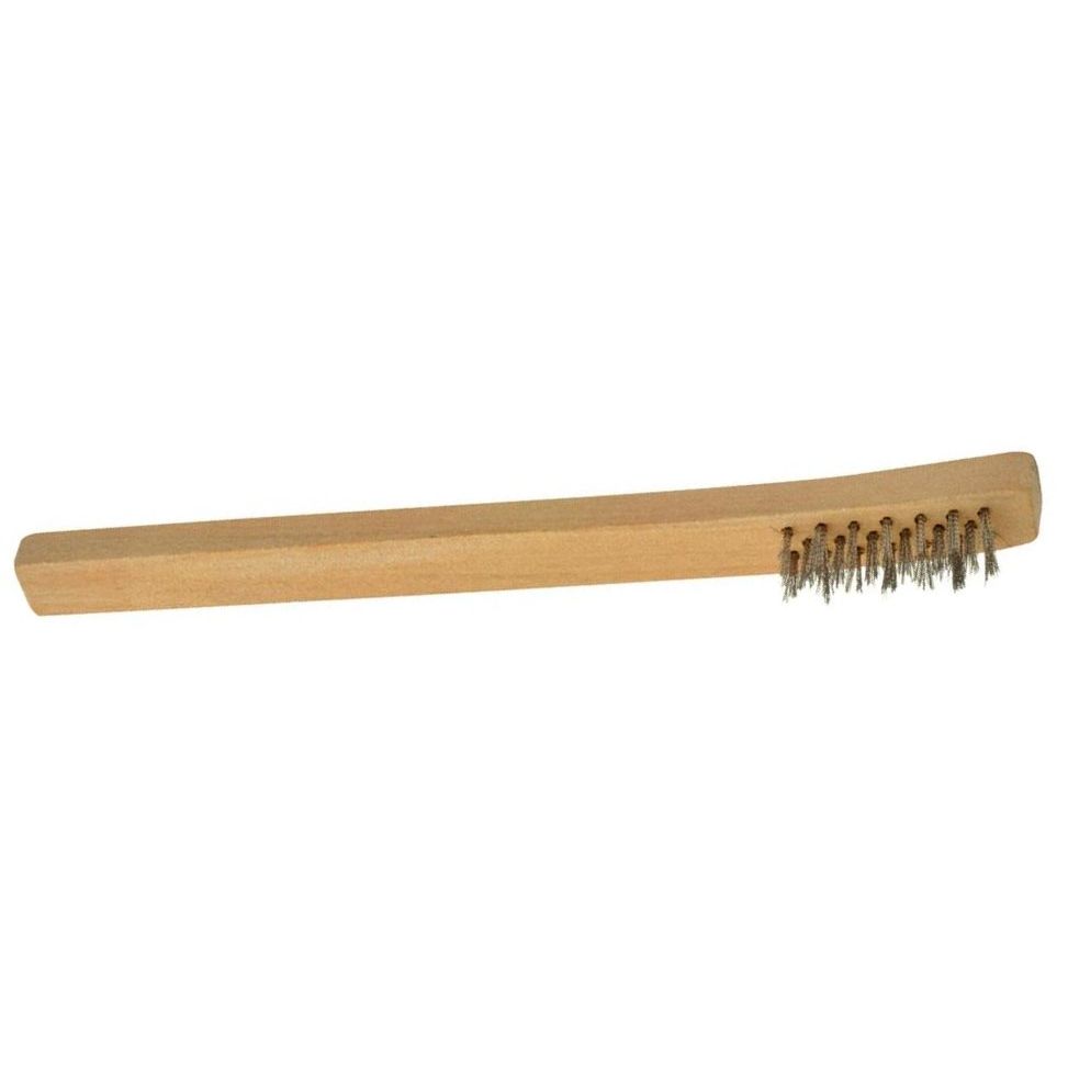 Enkay 1662-C  Stainless Steel Mini Wire Brush with Harwood Handle