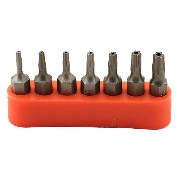 Enkay 3037-C  7-Piece 1" Tamper Proof Torx Screw Bit Set T7 to T25