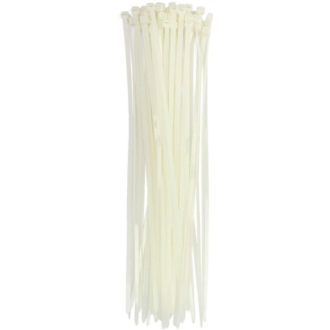 Enkay 7120  12" White Nylon Cable Ties 50# Strength - 50 per Package