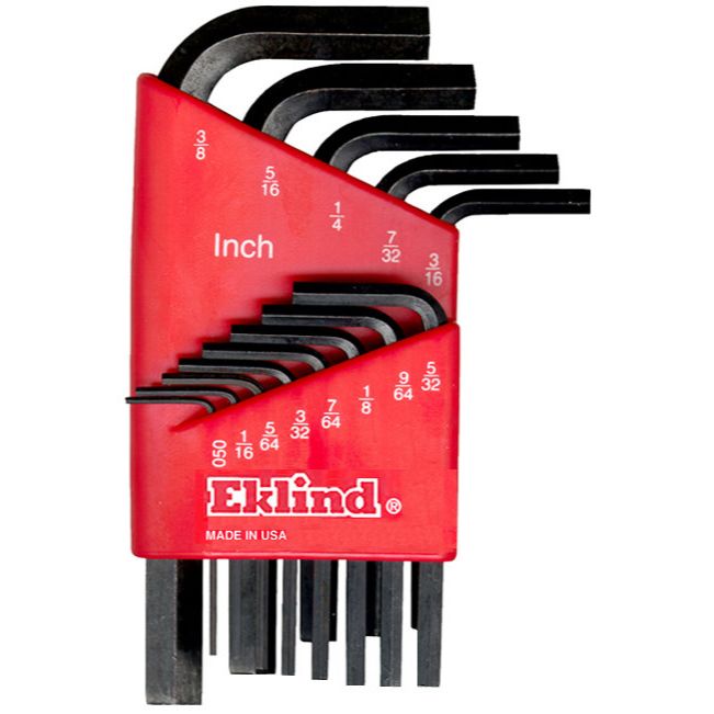 Eklind 10113  13 Piece Short Series L-Type SAE Hex Key Set (0.05" to 3/8")