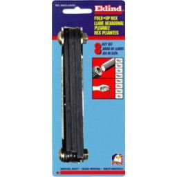 Eklind 20812  8 Piece Classic Fold-Up SAE Hex Key Set (3/32" to 1/4")