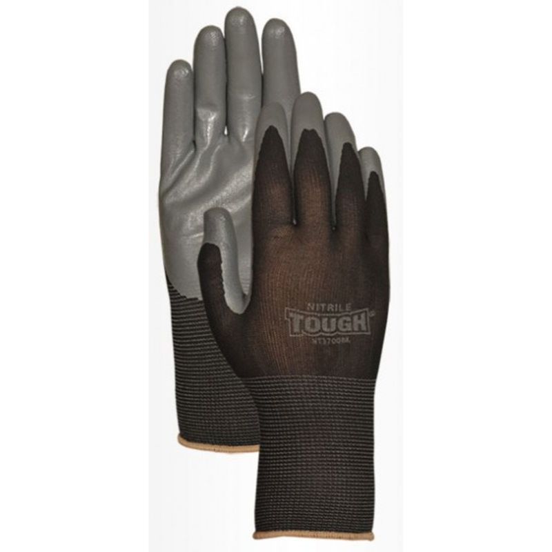 Bellingham NT3700BK  Nitrile Tough Palm With Nylon Knit Liner - Medium