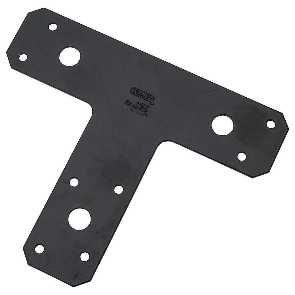 National  N266-471  6" x 5" T-Plate - Black (1161BC)