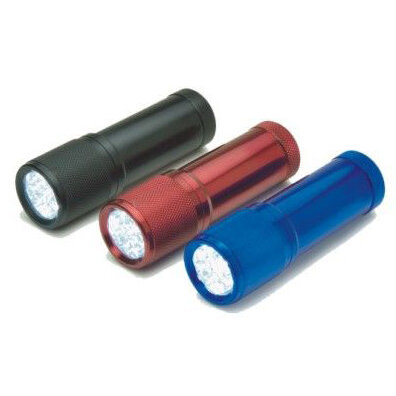 Tekz 11049  9 LED Mini Flashlight (Red, Blue or Black) Batteries Included