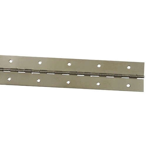 National S701-470  30" x 1-1/2" Medium Gauge Continuous Hinge - Bright Nickle Plated