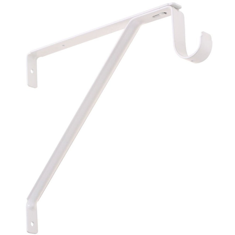 National N234-971  Shelf/Rod Bracket With Screws - White (213BC)