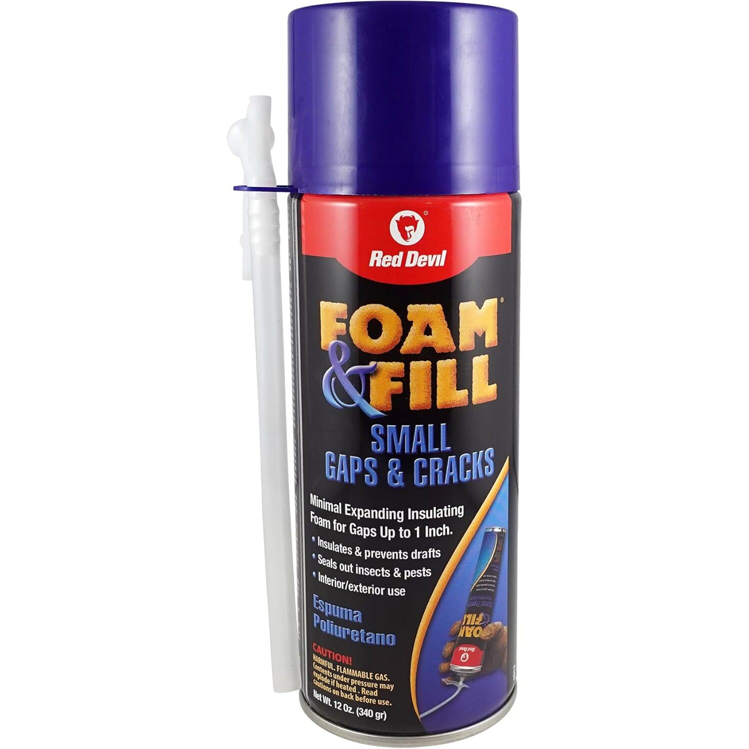 Red Devil 0913  Foam & Fill Small Gaps & Cracks Expanding Polyurethane Sealant 12 Oz. (340 g) Aerosol Can Champagne