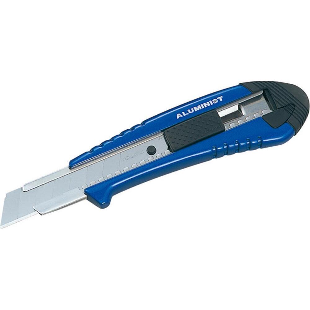 Tajima AC-500B  Utility Knife - 3/4" 7-Point Rock Hard Blue Aluminist 500 Snap Blade Box Cutter with Auto Lock & 3 Endura-Blades