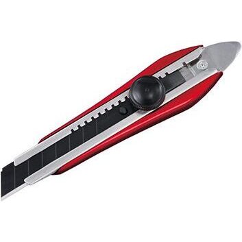 Tajima AC-521R  Utility Knives & Blades - 3/4" Red Aluminist 521 FIN Snap Blade Box Cutter with Dial Lock & Razar Black Blade