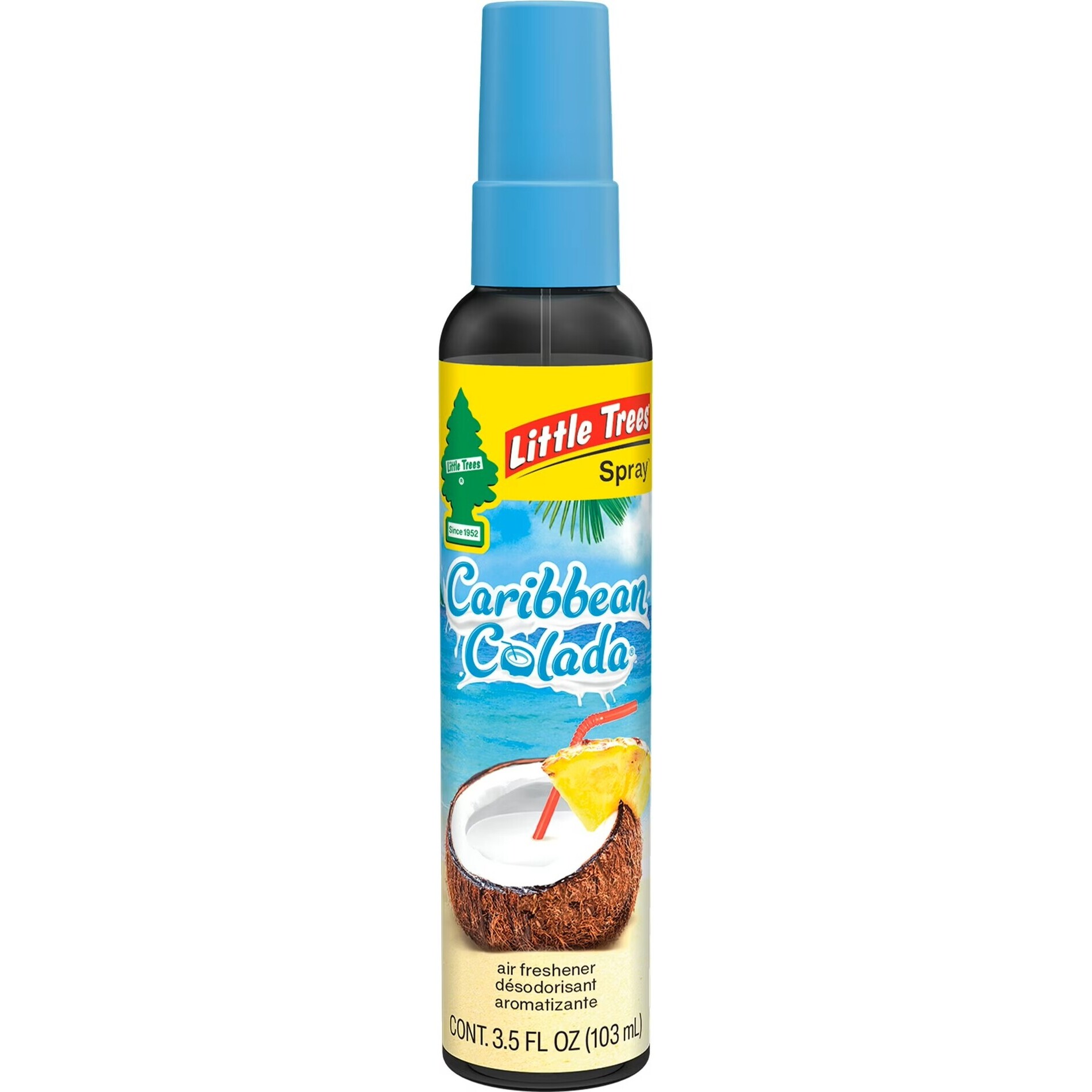 Little Trees UPS06324 Spry Air Freshener Caribbean Colada Scent - 3.5 Fl Oz Little Trees UPS06324 Spry Air Freshener Caribbean Colada Scent - 3.5 Fl Oz