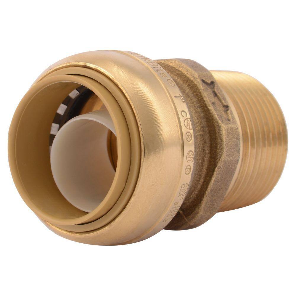 SharkBite U140LFA  1" Push-to-Connect x 1" MNPT Brass Male Adapter