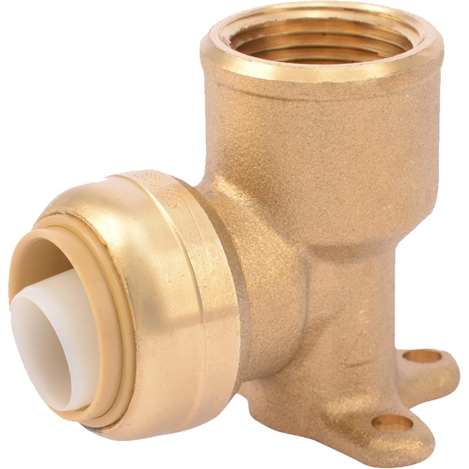SharkBite U340LFA  3/4" Push-to-Connect x 3/4" FNPT Brass Adapter 90-Degree Drop-Ear Elbow