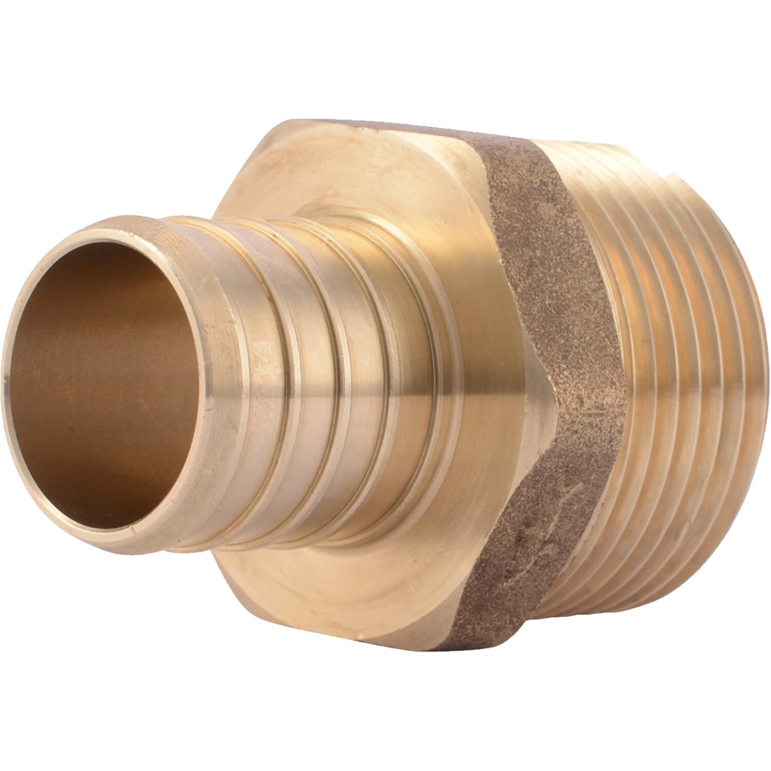 SharkBite UC140LFA  1" Barb x 1" MNPT Brass Male Connector for PEX