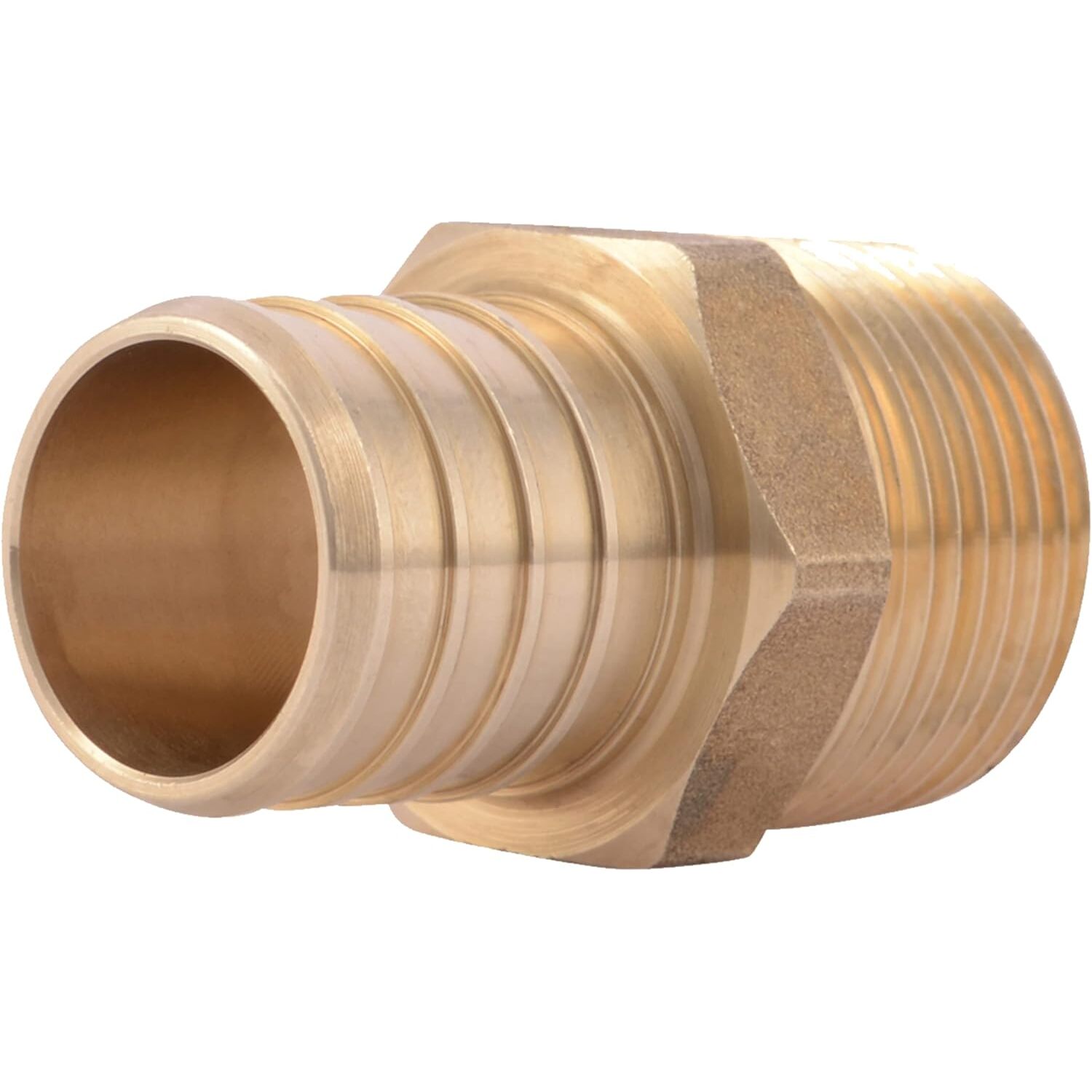 SharkBite UC142LFA  1" Barb x 3/4" MNPT Brass Male Connector for PEX
