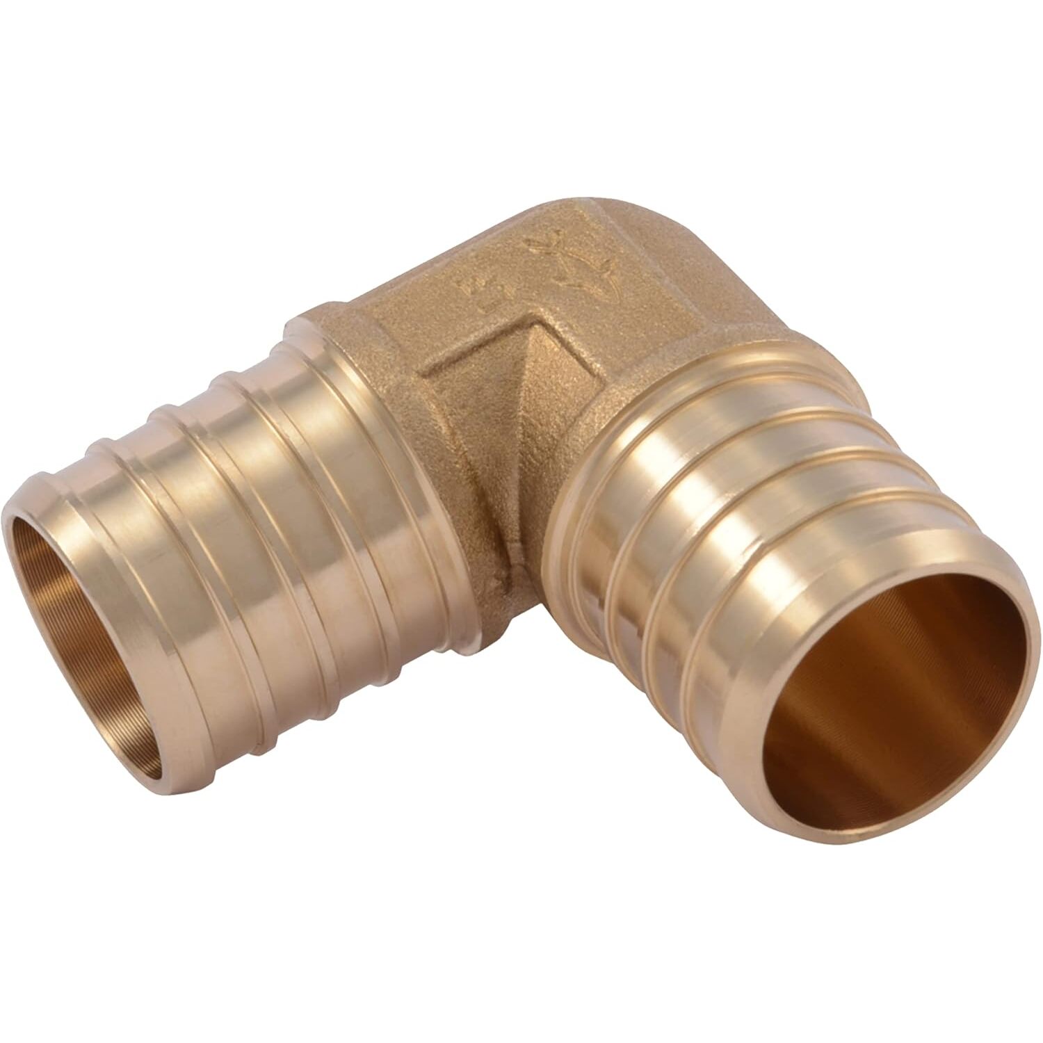 SharkBite UC260LFA  1" x 1" Barbed Brass 90 Degree Elbow for PEX