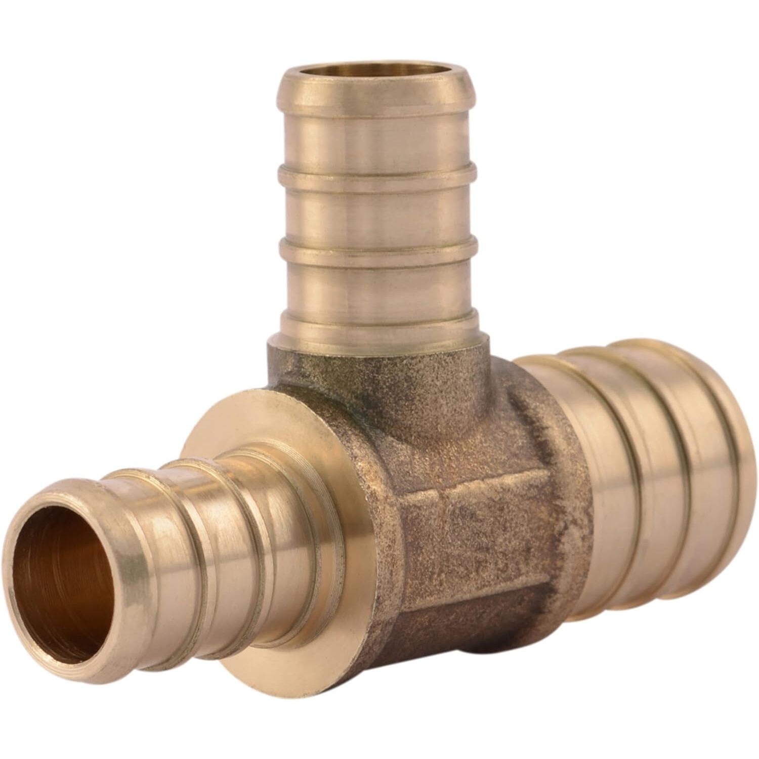 SharkBite UC454LFA   3/4" x 1/2" x 1/2" Barbed Brass Reducing Tee for PEX