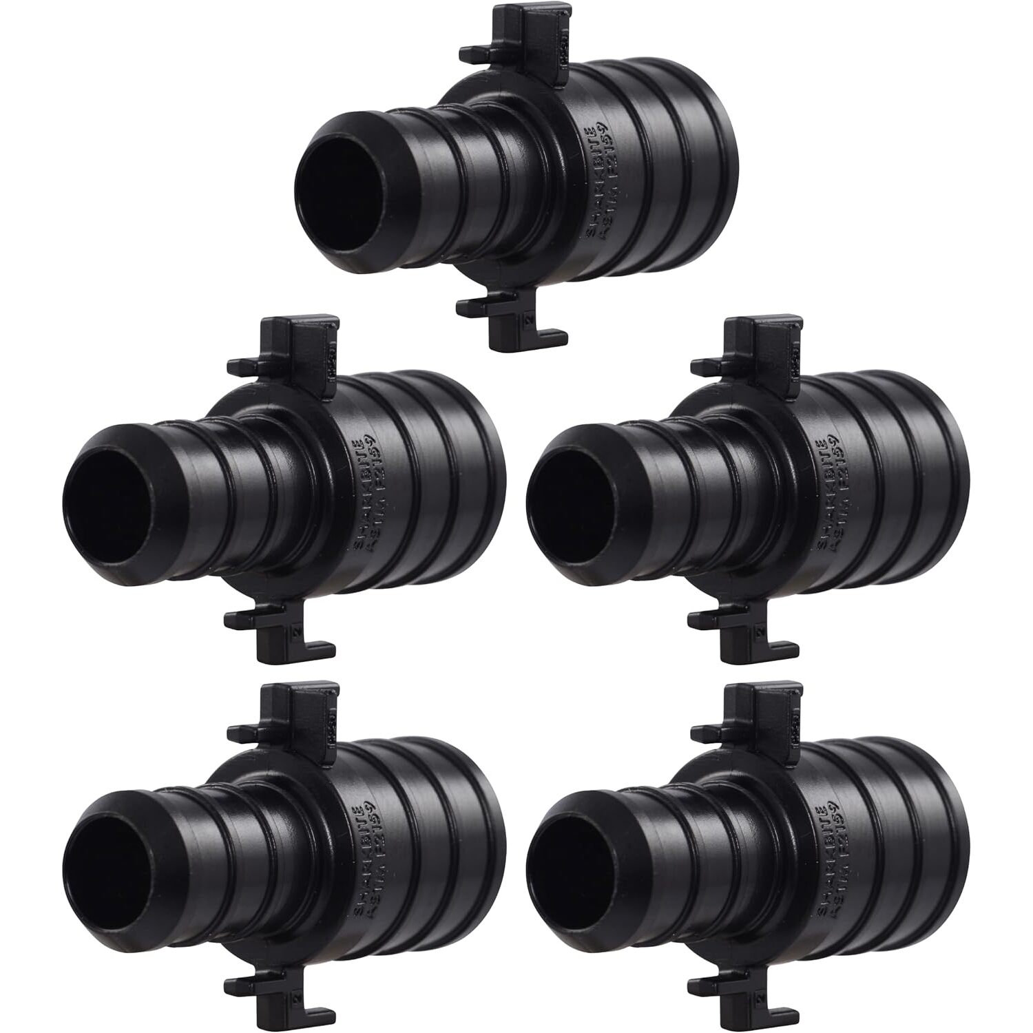 SharkBite UP058A5  3/4" x 1/2" Barbed Poly Reducing Coupler for PEX - 5 per Package