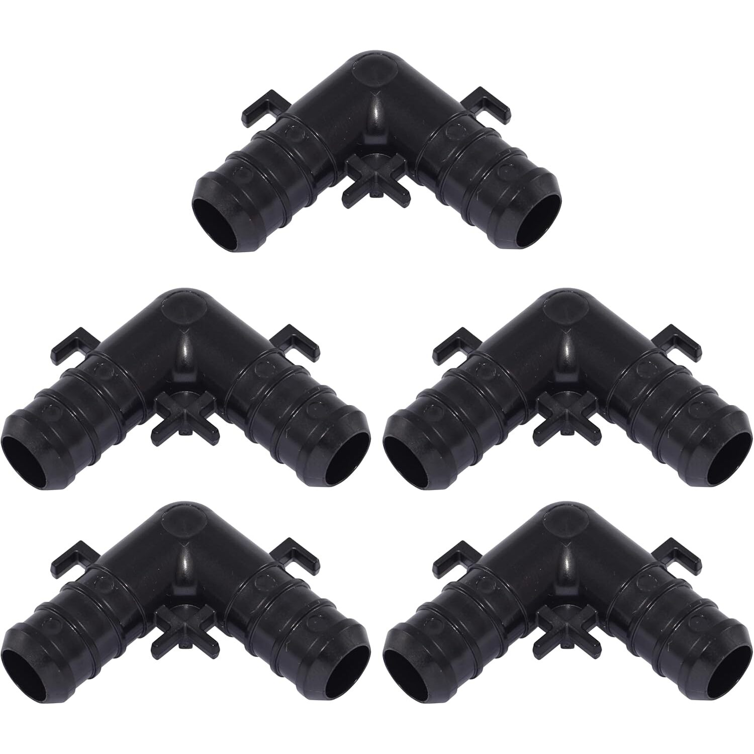 SharkBite UP248A5  1/2" x 1/2" Barbed Poly 90 Degree Elbow for PEX - 5 per Package
