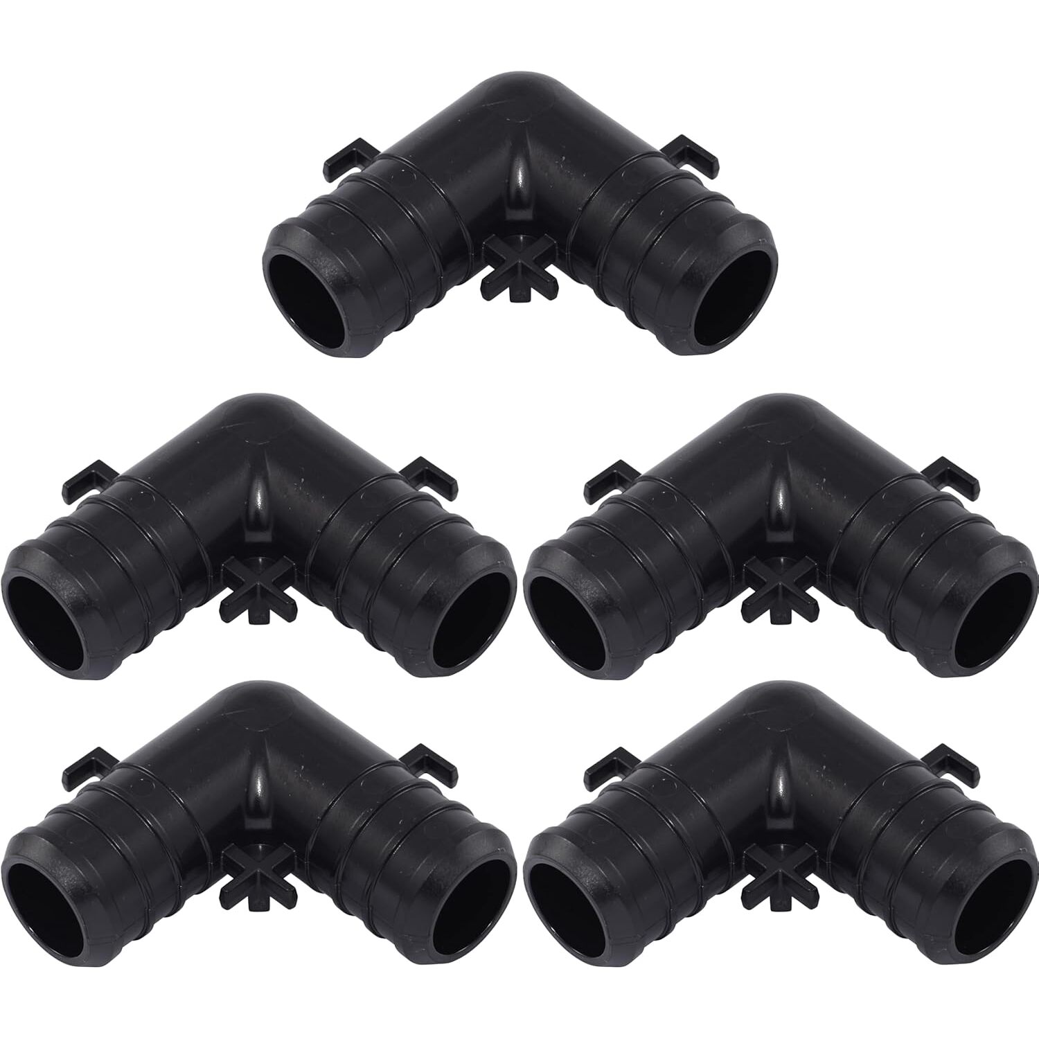 SharkBite UP256A5  3/4" x 3/4" Barbed Poly 90 Degree Elbow for PEX - 5 per Package