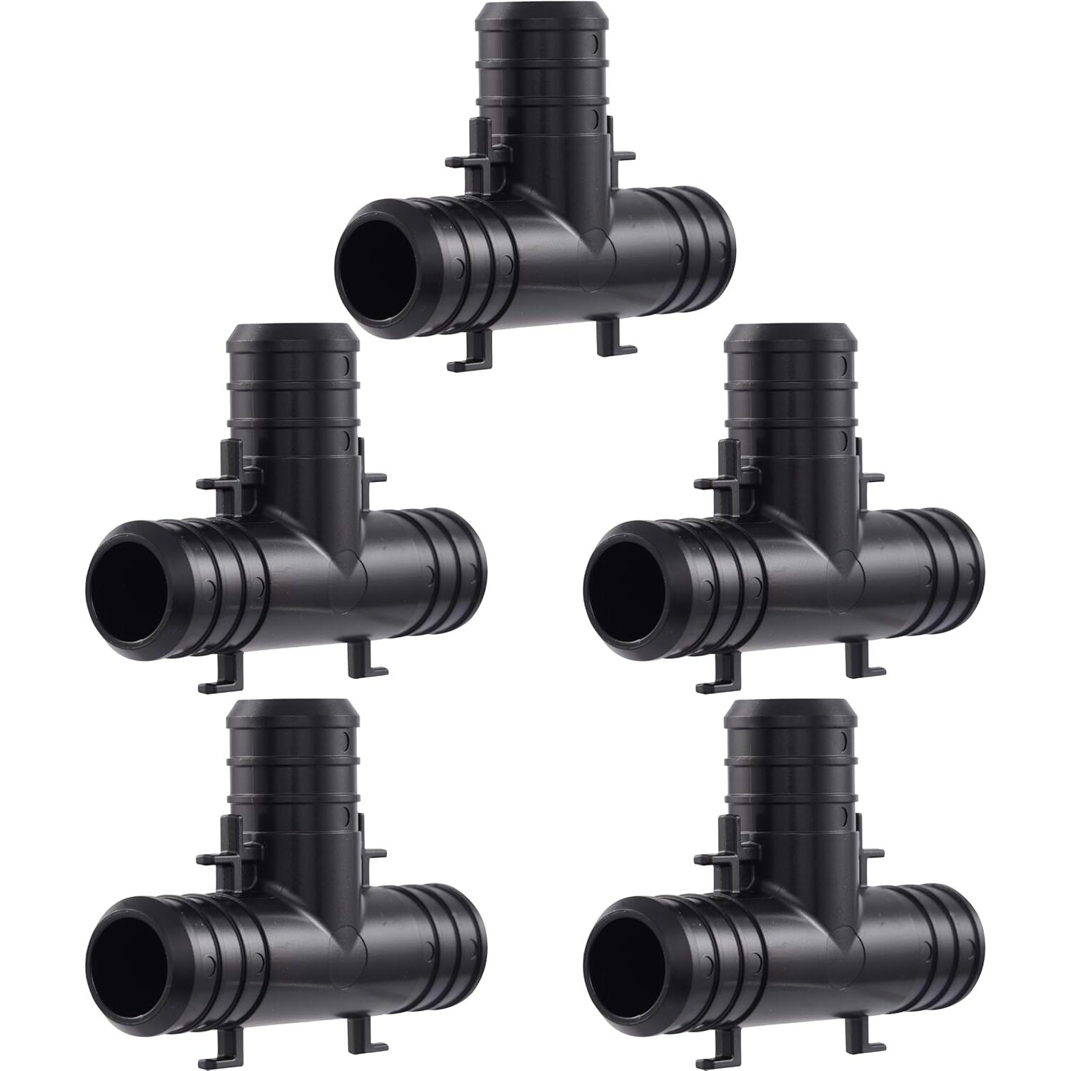 SharkBite UP370A5  3/4" x 3/4" x 3/4" Barbed Poly Tee for PEX - 5 per Package