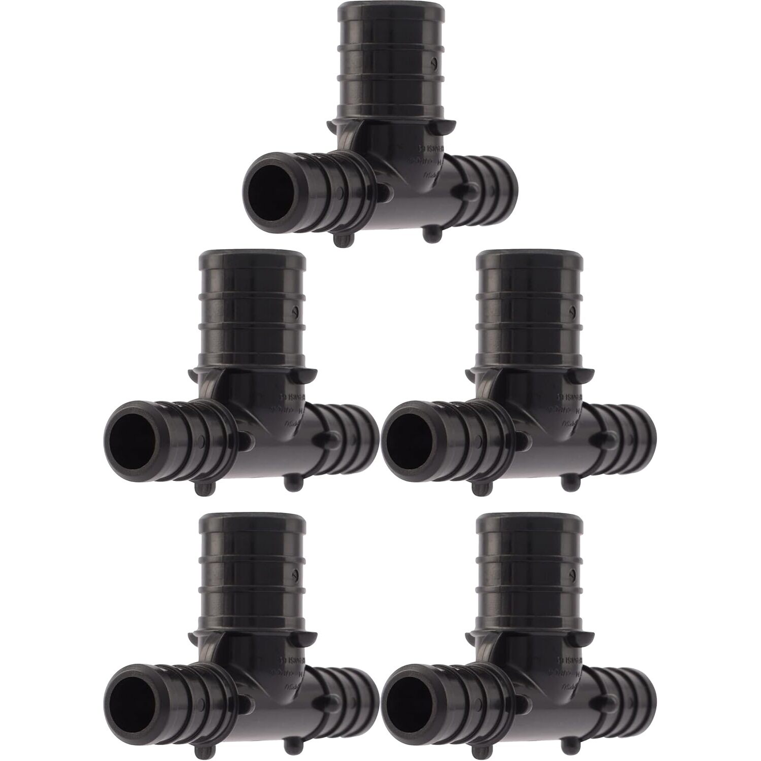 SharkBite UP408A5  1/2" x 1/2" x 3/4" Barbed Poly Reducing Tee for PEX - 5 per Package