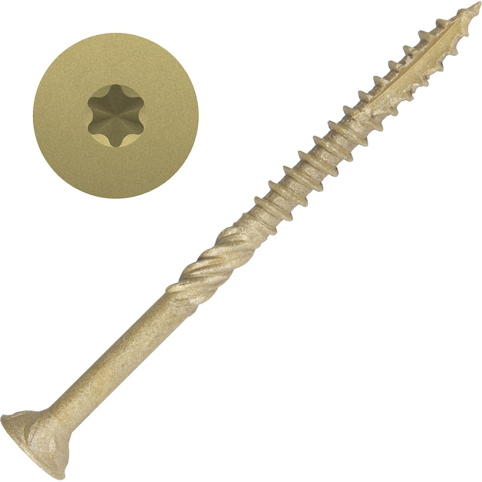 Screw Products 30116-29  AXIS #9 x 3" (T20-Drive) ZYTEC XT General Exterior Structural Wood Screws -  1-lb Jar (approx. 78)