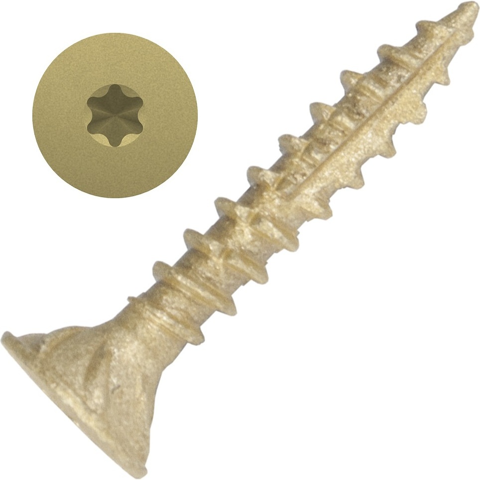 Screw Products 30123-29  AXIS #8 x 1" (T20-Drive) ZYTEC XT General Exterior Structural Wood Screws - 5-lb Jar (approx. 1281)